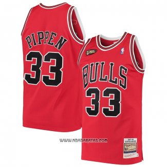 Camiseta Chicago Bulls Scottie Pippen #33 1997-98 NBA Finals Mitchell & Ness Rojo