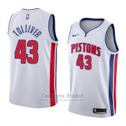 Camiseta Detroit Pistons Anthony Tolliver #43 Association 2018 Blanco