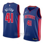 Camiseta Detroit Pistons Jameer Nelson #41 Icon 2018 Azul