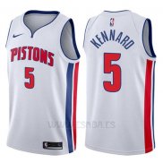 Camiseta Detroit Pistons Luke Kennard #5 Association 2017-18 Blanco