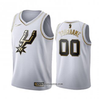 Camiseta Golden Edition San Antonio Spurs Personalizada Blanco