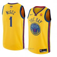 Camiseta Golden State Warriors Javale Mcgee Ciudad #1 2017-18 Oro