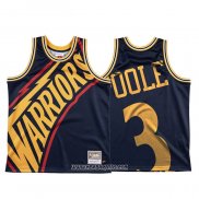 Camiseta Golden State Warriors Jordan Poole #3 Mitchell & Ness Big Face Azul