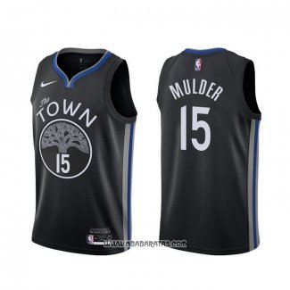 Camiseta Golden State Warriors Mychal Mulder #15 Ciudad Negro