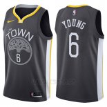 Camiseta Golden State Warriors Nick Young #6 The Town Statement 2017-18 Negro