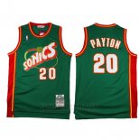 Camiseta Historic Retro Seattle SuperSonics Gary Payton #20 Verde