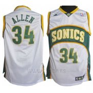 Camiseta Historic Seattle SuperSonics Ray Allen #34 Blanco