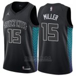 Camiseta Hornets Charlotte Hornets Miller Ciudad #15 2017-18 Negro