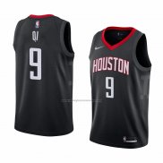 Camiseta Houston Rockets Zhou Qi #9 Statement 2018 Negro