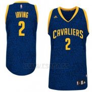 Camiseta Leopard Light Loco Cleveland Cavaliers Kyrie Irving #2 Azul