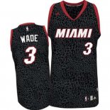 Camiseta Leopard Light Loco Miami Heat Dwyane Wade #3 Negro