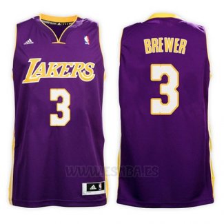 Camiseta Los Angeles Lakers Corey Brewer #3 Road 2017-18 Violeta