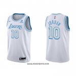 Camiseta Los Angeles Lakers DeAndre Jordan #10 Ciudad 2021-22 Blanco
