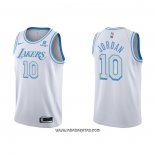 Camiseta Los Angeles Lakers DeAndre Jordan #10 Ciudad 2021-22 Blanco