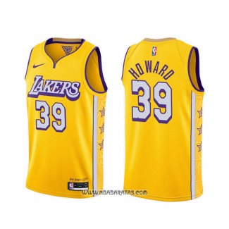 Camiseta Los Angeles Lakers Dwight Howard #39 Ciudad 2019-20 Amarillo