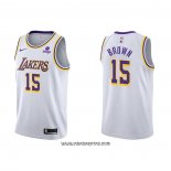 Camiseta Los Angeles Lakers Jabari Brown #15 Association 2021-22 Blanco