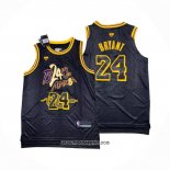 Camiseta Los Angeles Lakers Kobe Bryant #24 Black Mamba Snakeskin Negro