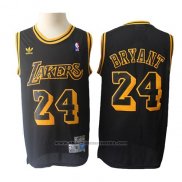 Camiseta Los Angeles Lakers Kobe Bryant #24 Retro Hardwood Classics Negro