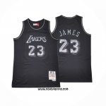 Camiseta Los Angeles Lakers LeBron James #23 Swingman Mitchell & Ness 2018-19 Negro