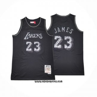Camiseta Los Angeles Lakers LeBron James #23 Swingman Mitchell & Ness 2018-19 Negro