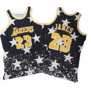 Camiseta Los Angeles Lakers Lebron James Hardwood Retro 1997-98 Negro