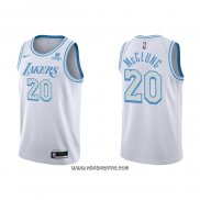 Camiseta Los Angeles Lakers Mac McClung #20 Ciudad 2021-22 Blanco