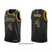 Camiseta Los Angeles Lakers Rajon Rondo #4 Mamba 2021-22 Negro