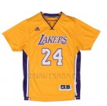 Camiseta Manga Corta Los Angeles Lakers Kobe Bryant #24 Amarillo