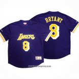 Camiseta Manga Corta Los Angeles Lakers Kobe Bryant #8 Violeta