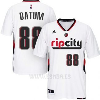 Camiseta Manga Corta Portland Trail Blazers Nicolas Batum #88 Blanco