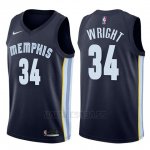 Camiseta Memphis Grizzlies Brandan Wright #34 Icon 2017-18 Azul