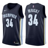 Camiseta Memphis Grizzlies Brandan Wright #34 Icon 2017-18 Azul