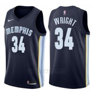 Camiseta Memphis Grizzlies Brandan Wright #34 Icon 2017-18 Azul