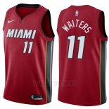 Camiseta Miami Heat Dion Waiters #11 Statement 2017-18 Rojo