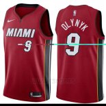 Camiseta Miami Heat Kelly Olynyk #9 Statement 2017-18 Rojo