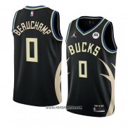 Camiseta Milwaukee Bucks Marjon Beauchamp #0 Statement 2022-23 Negro