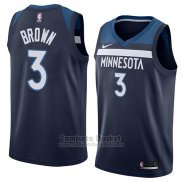 Camiseta Minnesota Timberwolves Anthony Brown #3 Icon 2018 Azul