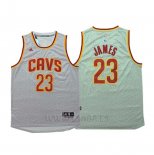 Camiseta Moda Estatica Cleveland Cavaliers LeBron James #23 Gris2