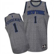 Camiseta Moda Estatica New York Knicks Amar'e Stoudemire #1 Gris