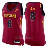 Camiseta Mujer Cleveland Cavaliers Channing Frye Icon #8 2017-18 Rojo