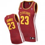 Camiseta Mujer Cleveland Cavaliers LeBron James #23 Rojo