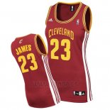 Camiseta Mujer Cleveland Cavaliers LeBron James #23 Rojo