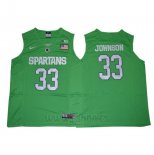 Camiseta NCAA Michigan State Spartans Magic Johnson #33 Verde