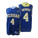 Camiseta NCAA Michigan State Spartans Michigan Wolverines #4 Azul