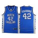 Camiseta NCAA North Carolina Tar Heels Jerry Stackhouse #42 Azul