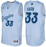 Camiseta Navidad 2016 Memphis Grizzlies Marc Gasol #33 Azul