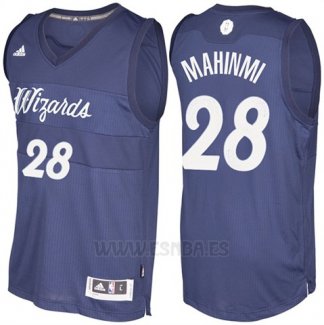 Camiseta Navidad 2016 Washington Wizards Ian Mahinmi #28 Azul