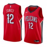 Camiseta New Orleans Pelicans Jalen Jones #12 Statement 2018 Rojo