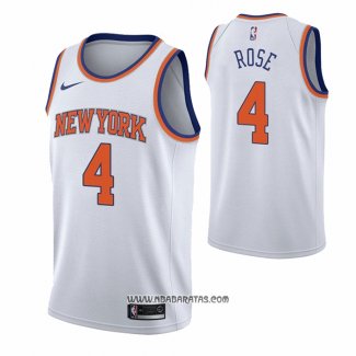 Camiseta New York Knicks Derrick Rose #4 Association Blanco