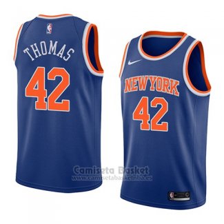 Camiseta New York Knicks Lance Thomas #42 Icon 2018 Azul